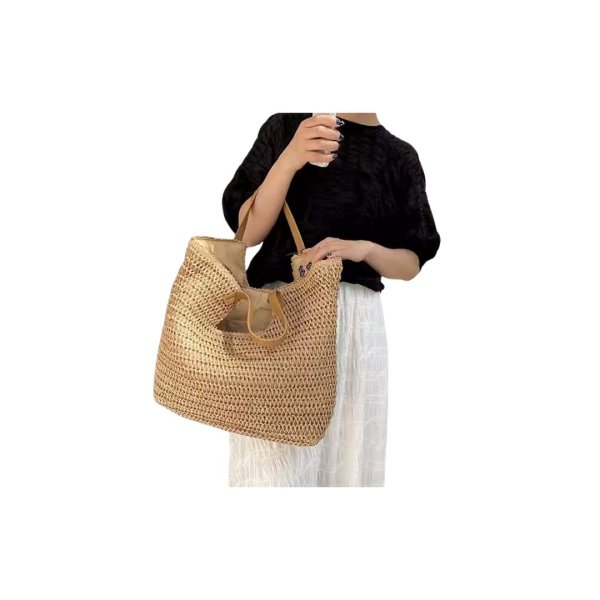 画像7: Single shoulder straw basket bag　ベーシックラージキャパシティーかご籠トート ショルダーバッグ (7)