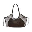 画像1: Large capacity mesh tote shoulder beach bag　ラージキャパシティーメッシュトート ショルダービーチショッピングバッグ (1)