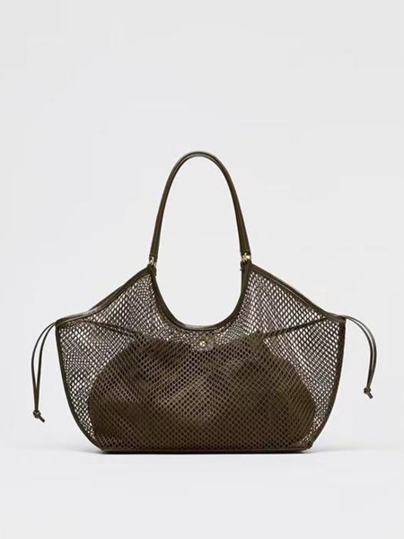 画像10: Large capacity mesh tote shoulder beach bag　ラージキャパシティーメッシュトート ショルダービーチショッピングバッグ (10)