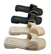 画像5: Leather Soft Sole Flat Ribbon Pearl Sandal Slippers　ソフトソールレザーフラットリボンパールサンダルスリッパ (5)