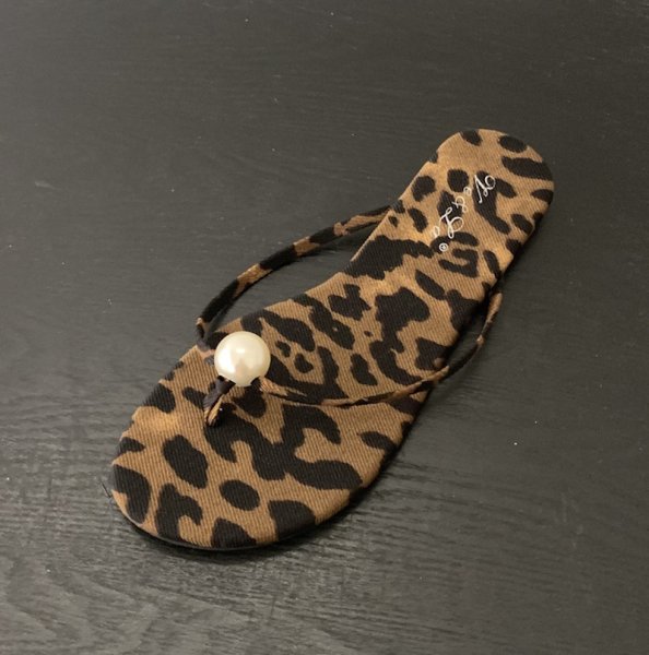 画像10: Leather Big pearl thong flat sandals  Slippers　ビッグパールトングフラットレザーサンダルスリッパ (10)