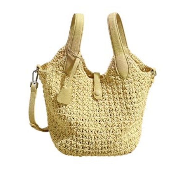 画像8: Waxed rope bucket tote shoulder bag　ワックスロープ編みバケットトートショルダー籠バッグ (8)