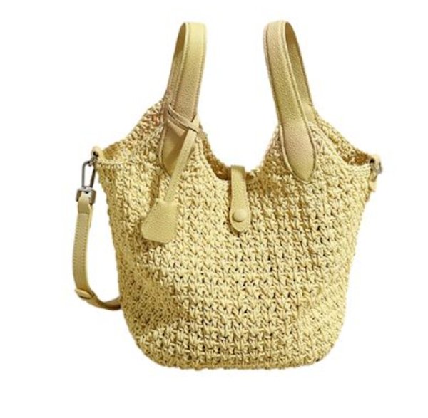 画像5: Waxed rope bucket tote shoulder bag　ワックスロープ編みバケットトートショルダー籠バッグ (5)