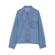 画像1: Denim long collar blouse　 デニムロング襟ブラウス　シャツ (1)