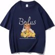 画像1: Girl and Lemon print T-shirt　ユニセックスノスタルジックガール＆レモンプリントラウンドネック半袖Tシャツ (1)