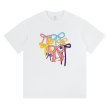 画像1: Colorful ribbon print T-shirt　ユニセックスカラフルリボンプリントラウンドネック半袖Tシャツ (1)