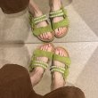 画像9: Pearl belt buckle leather platform sandals Slippers 　パールベルトバックルレザー厚底サンダルスリッパ (9)