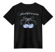 画像1: cherry ribbon print T-shirt　ユニセックスチェリーリボンプリントラウンドネック半袖Tシャツ (1)