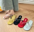 画像6: flat thong sandals Slippers with lace Slippers 　レース付きフラットトングサンダルスリッパ (6)