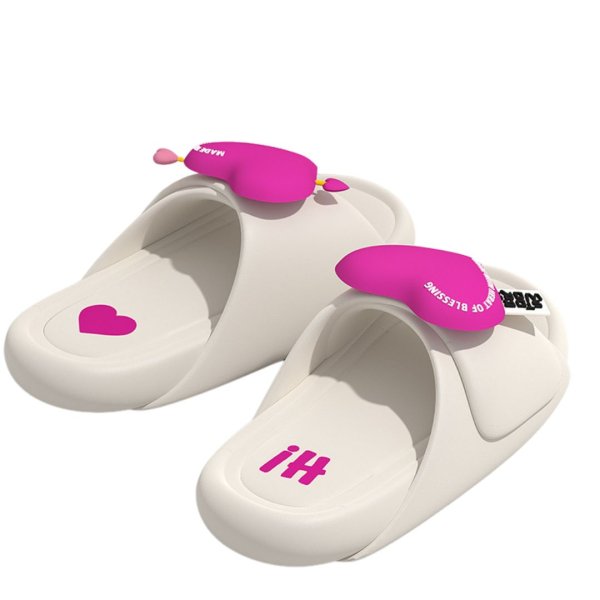画像3: Women's  Love Letter Heart Platform Sandals Slippers　ユニセックスラブレターハート厚底プラットフォームサンダルスリッパ (3)