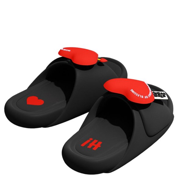 画像2: Women's  Love Letter Heart Platform Sandals Slippers　ユニセックスラブレターハート厚底プラットフォームサンダルスリッパ (2)