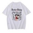 画像1: Betty Boop  Print T-shirt　ベティ・ブーププリントラウンドネック半袖Tシャツ (1)