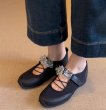画像6: Leather flat ballet Mary Jane shoes with little flowers Sneakers Shoes 　リトルフラワー付きレザーフラットバレーシューズスニーカースリッポン (6)