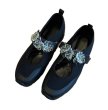 画像3: Leather flat ballet Mary Jane shoes with little flowers Sneakers Shoes 　リトルフラワー付きレザーフラットバレーシューズスニーカースリッポン (3)