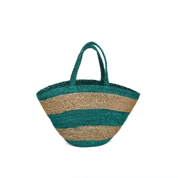画像4: Raffia Woven Shopping Beach Tote Shoulder Basket Bag　　ラフィア編みショッピングビーチトートショルダー籠かごバッグ (4)