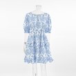 画像4: Women's Puff sleeve flower print ethnic dress One piece　パフスリーブフラワープリントエスニックドレスワンピース (4)