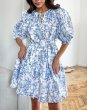 画像7: Women's Puff sleeve flower print ethnic dress One piece　パフスリーブフラワープリントエスニックドレスワンピース (7)