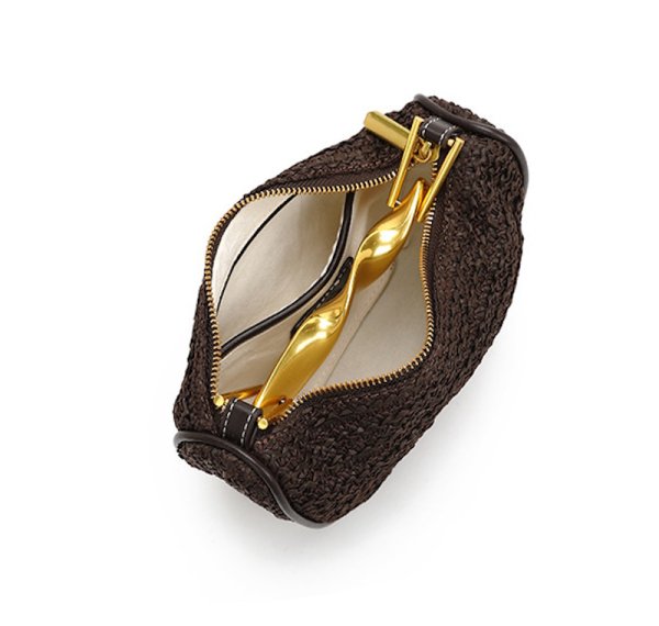 画像11: Metal handle tote shoulder  basket bag　メタルハンドルかご籠トートショルダーバッグ (11)