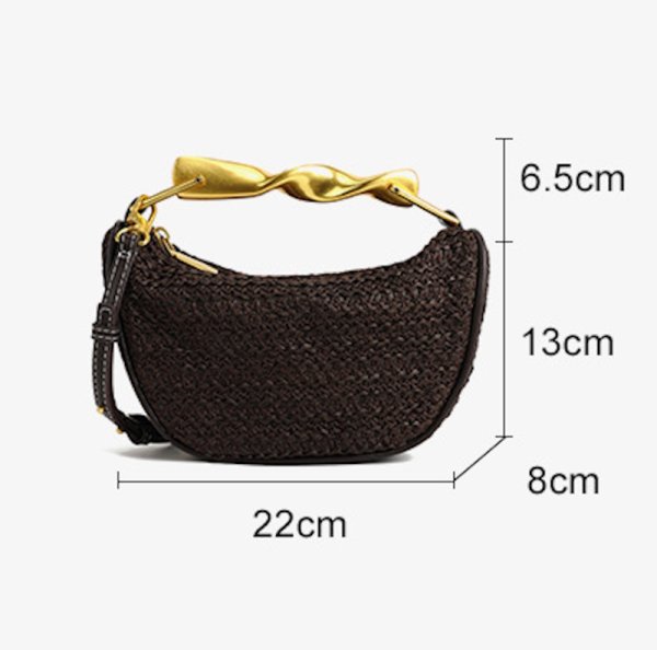 画像10: Metal handle tote shoulder  basket bag　メタルハンドルかご籠トートショルダーバッグ (10)