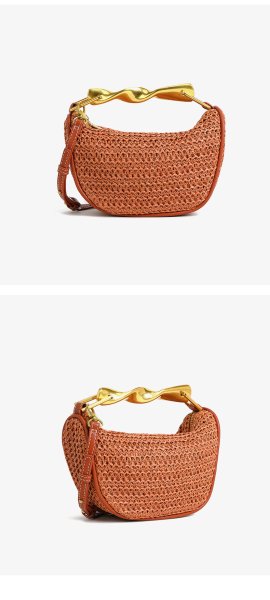 画像6: Metal handle tote shoulder  basket bag　メタルハンドルかご籠トートショルダーバッグ (6)