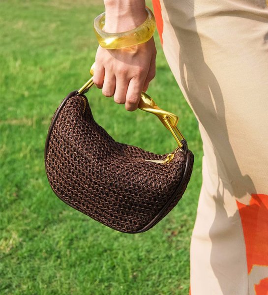 画像12: Metal handle tote shoulder  basket bag　メタルハンドルかご籠トートショルダーバッグ (12)