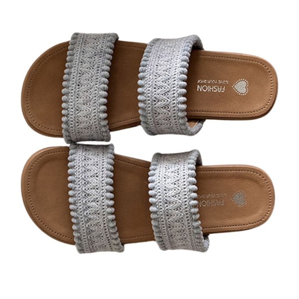 画像2: Women's Ethnic style flat sandals 　ユニセックスエスニックサンダルスリッパ (2)