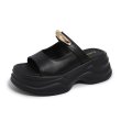 画像1: Thick sole one line lightweight metallic point sandals slippers  厚底プラットフォームワンライン軽量メタリックポイントサンダルスリッパ (1)