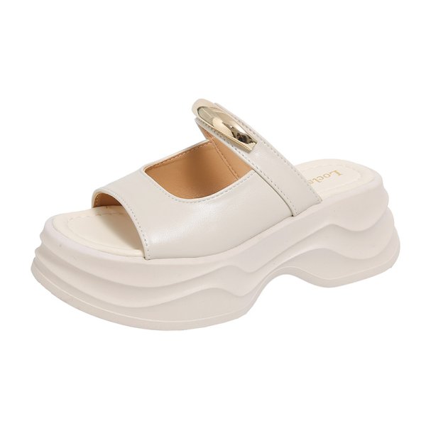 画像2: Thick sole one line lightweight metallic point sandals slippers  厚底プラットフォームワンライン軽量メタリックポイントサンダルスリッパ (2)