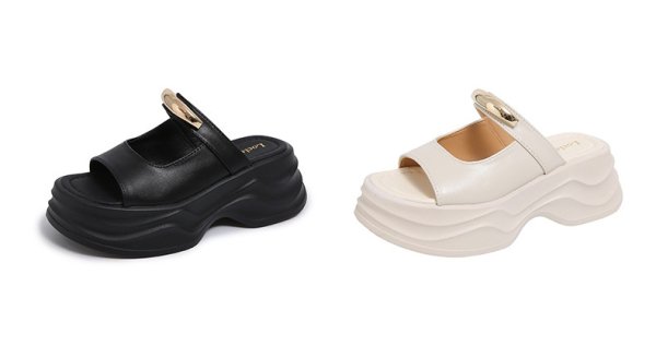 画像5: Thick sole one line lightweight metallic point sandals slippers  厚底プラットフォームワンライン軽量メタリックポイントサンダルスリッパ (5)