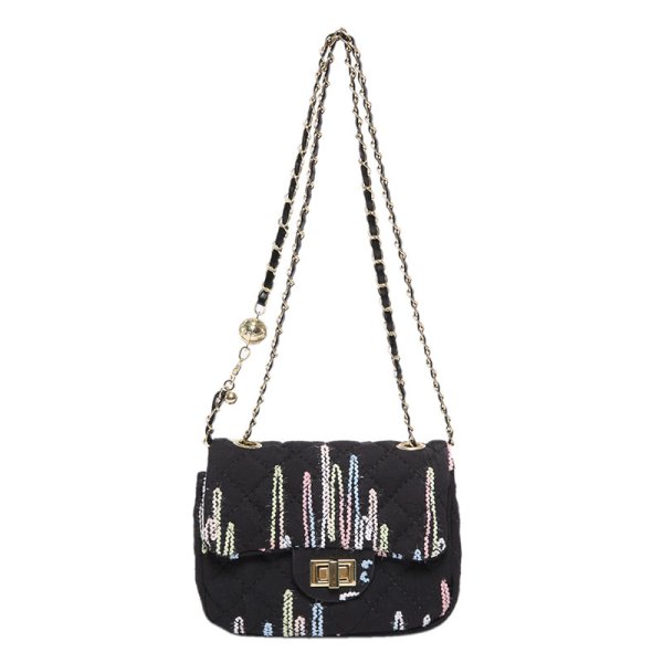 画像4: Quilted Chain Handle Tote Shoulder Underarm Bag  キルティングチェーンハンドルトートショルダーアンダーバッグ (4)