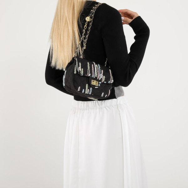 画像9: Quilted Chain Handle Tote Shoulder Underarm Bag  キルティングチェーンハンドルトートショルダーアンダーバッグ (9)