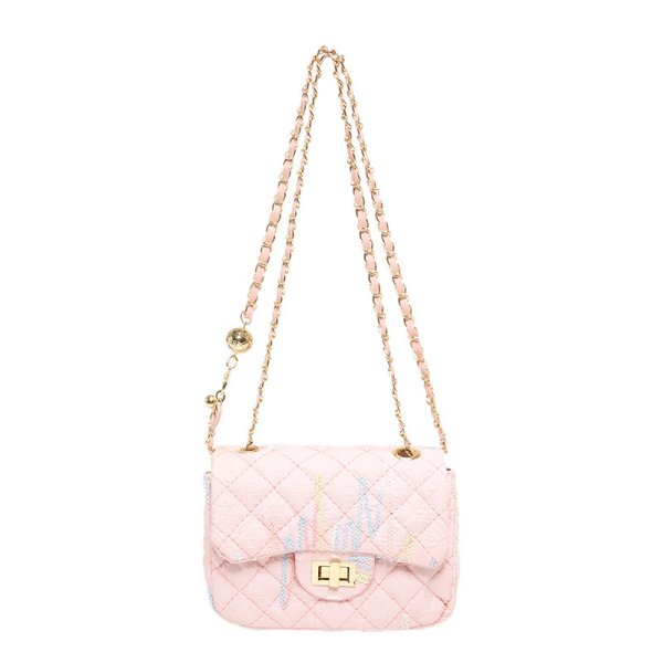 画像2: Quilted Chain Handle Tote Shoulder Underarm Bag  キルティングチェーンハンドルトートショルダーアンダーバッグ (2)