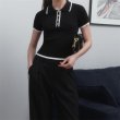 画像10: Polo collar short sleeve ribbed summer sweater　ポロカラー半袖リブサマーセーター　ニット (10)