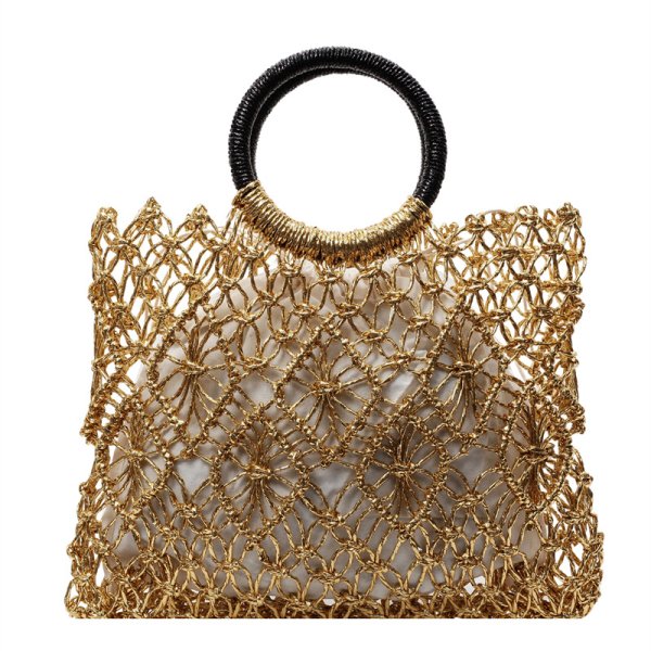 画像1: Woven Polyester Tote Bag  ポリエステル編トートバッグ (1)