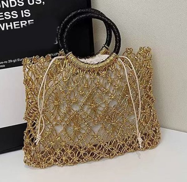 画像5: Woven Polyester Tote Bag  ポリエステル編トートバッグ (5)