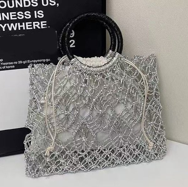 画像6: Woven Polyester Tote Bag  ポリエステル編トートバッグ (6)