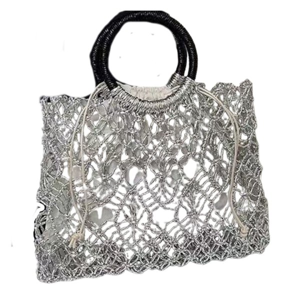 画像2: Woven Polyester Tote Bag  ポリエステル編トートバッグ (2)