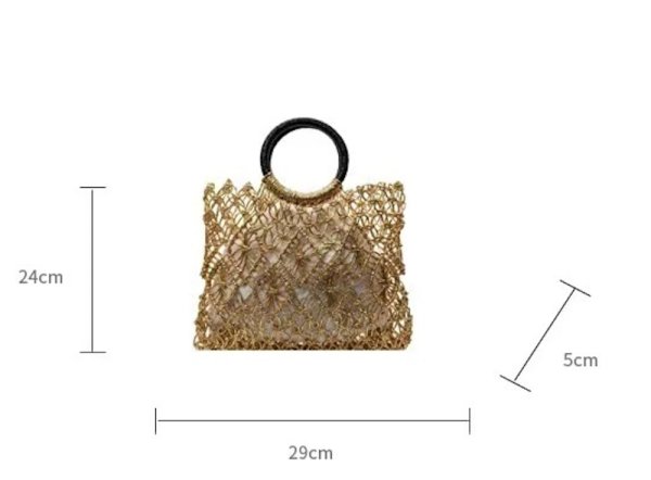 画像9: Woven Polyester Tote Bag  ポリエステル編トートバッグ (9)