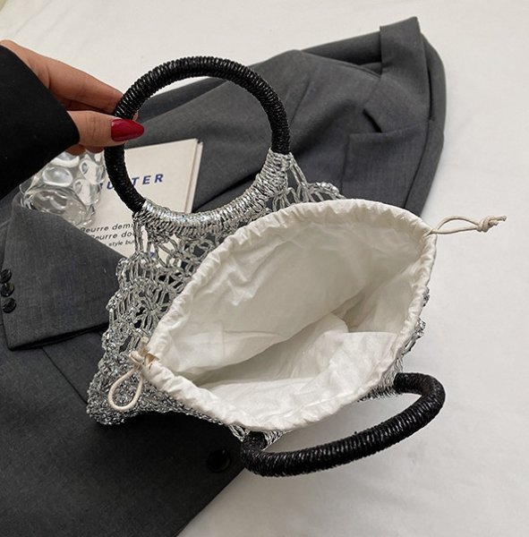 画像7: Woven Polyester Tote Bag  ポリエステル編トートバッグ (7)