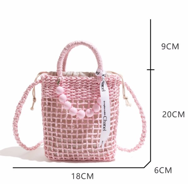 画像7: Texture Niche Mini Basket Messenger Tote Shoulder Bag　テクスチャ ニッチ ミニ バスケット メッセンジャートートショルダー籠かごバッグ (7)