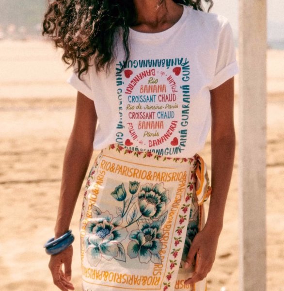 画像2: Color letter logo Print T-shirt　カラフルレタープリントラウンドネック半袖Tシャツ (2)