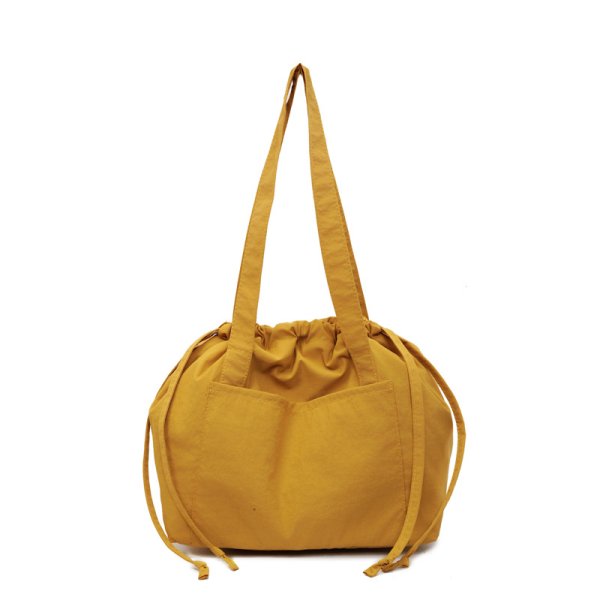 画像5: Lightweight drawstring casual shoulder tote bag　軽量ライトウェイト巾着ショルダートートバッグ (5)