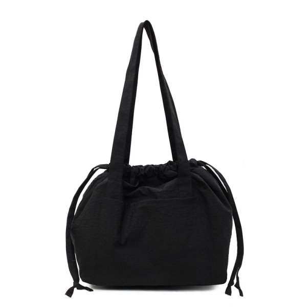 画像2: Lightweight drawstring casual shoulder tote bag　軽量ライトウェイト巾着ショルダートートバッグ (2)