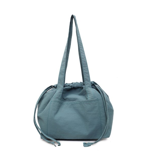 画像4: Lightweight drawstring casual shoulder tote bag　軽量ライトウェイト巾着ショルダートートバッグ (4)