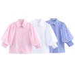 画像7: 3/4 sleeve shirt collar blouse　7部袖シャツカラーショート丈ブラウス (7)