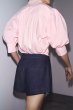 画像10: 3/4 sleeve shirt collar blouse　7部袖シャツカラーショート丈ブラウス (10)