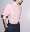 画像11: 3/4 sleeve shirt collar blouse　7部袖シャツカラーショート丈ブラウス (11)