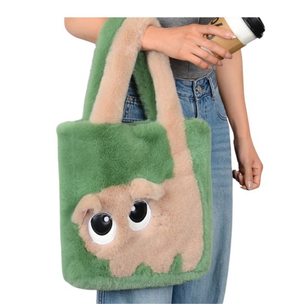 画像8: Cat Fluffy Collar Large Capacity Tote Shoulder Bag　キャットモコモコラージキャパシティートートショルダーバッグ (8)