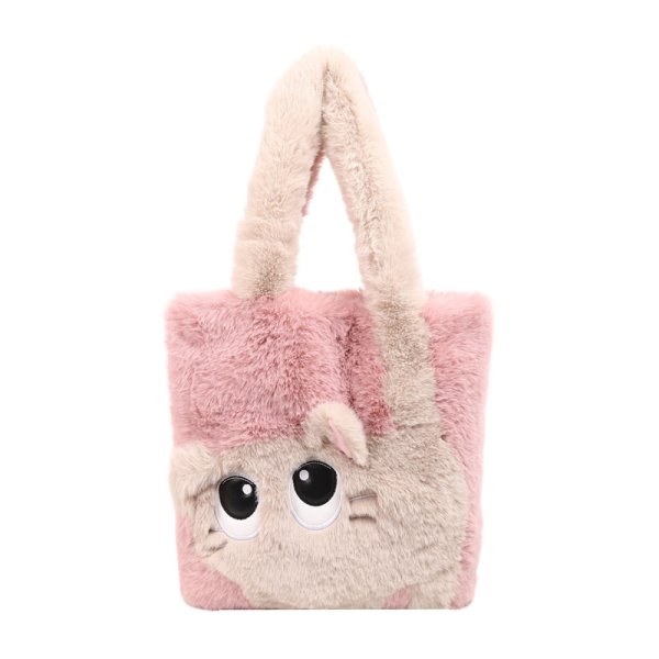 画像9: Cat Fluffy Collar Large Capacity Tote Shoulder Bag　キャットモコモコラージキャパシティートートショルダーバッグ (9)