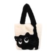画像1: Cat Fluffy Collar Large Capacity Tote Shoulder Bag　キャットモコモコラージキャパシティートートショルダーバッグ (1)